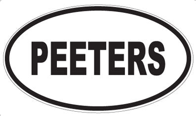 PEETERS - Oval Sticker