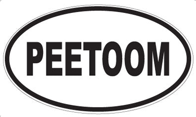 PEETOOM - Oval Sticker