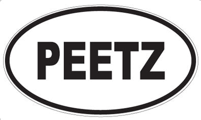 PEETZ - Oval Sticker