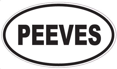 PEEVES - Oval Sticker