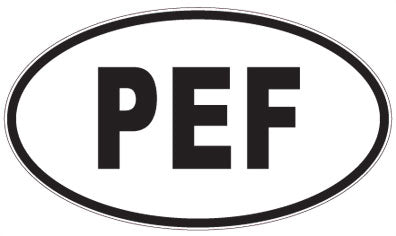 PEF - 3 Letter Initials Oval Sticker