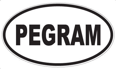 PEGRAM - Oval Magnet