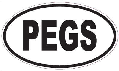 PEGS - Oval Sticker