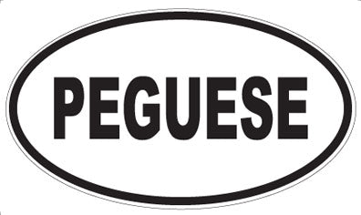 PEGUESE - Oval Sticker