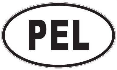 PEL - 3 Letter Initials Oval Sticker