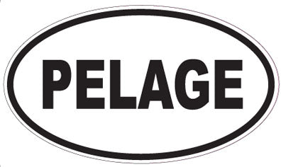 PELAGE - Oval Sticker