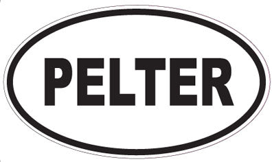 PELTER - Oval Sticker