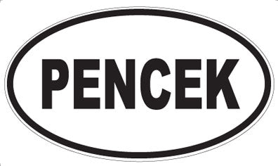PENCEK - Oval Sticker