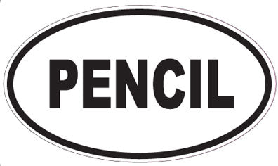 PENCIL - Oval Sticker