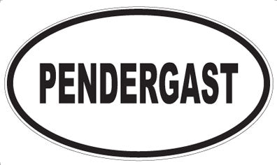 PENDERGAST - Oval Sticker