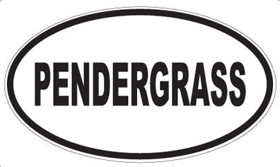 PENDERGRASS - Oval Sticker