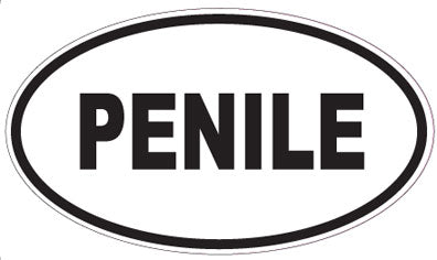 PENILE - Oval Sticker