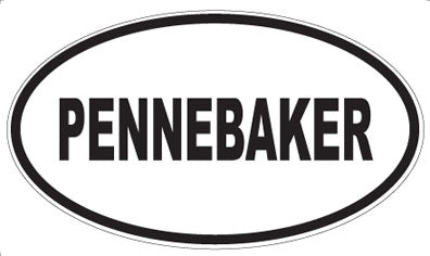 PENNEBAKER - Oval Sticker