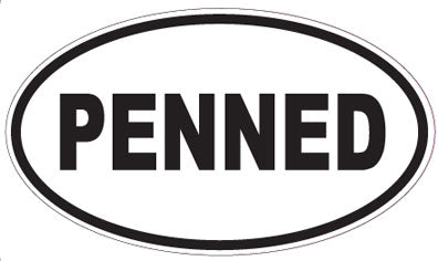 PENNED - Oval Sticker