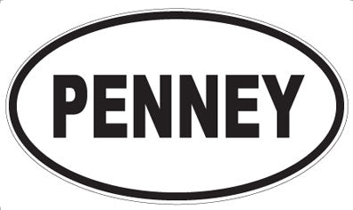 PENNEY - Oval Sticker