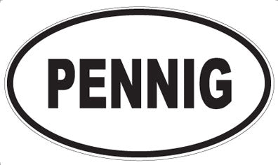PENNIG - Oval Sticker