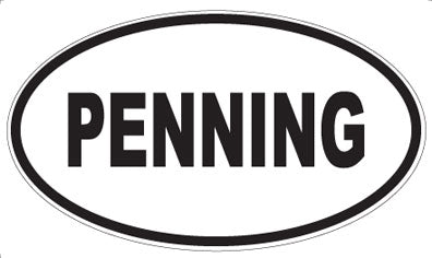 PENNING - Oval Sticker