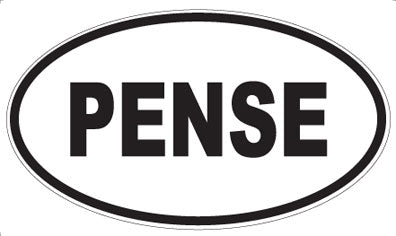 PENSE - Oval Sticker