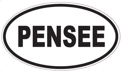 PENSEE - Oval Sticker