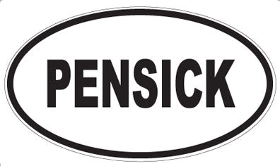 PENSICK - Oval Sticker
