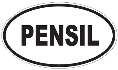 PENSIL - Oval Sticker