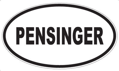 PENSINGER - Oval Sticker