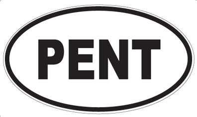 PENT - Oval Magnet