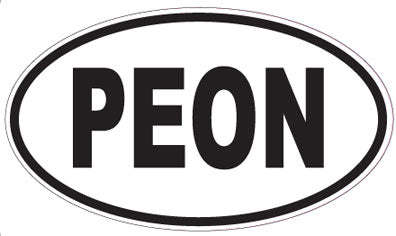 PEON - Oval Sticker