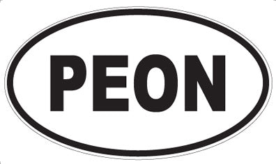 PEON - Oval Magnet