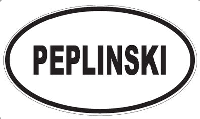 PEPLINSKI - Oval Sticker