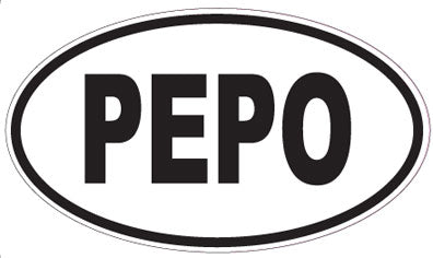 PEPO - Oval Sticker