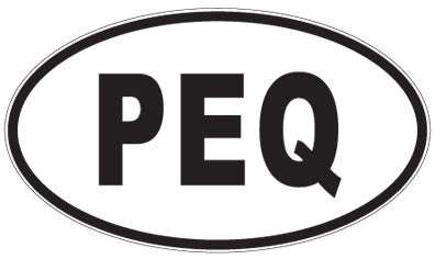 PEQ - 3 Letter Initials Oval Sticker