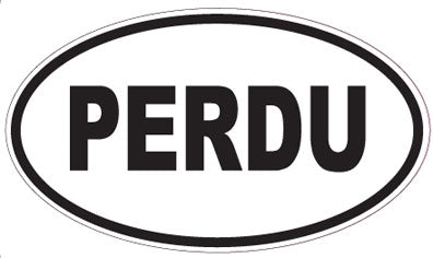 PERDU - Oval Sticker