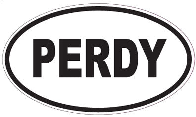 PERDY - Oval Sticker