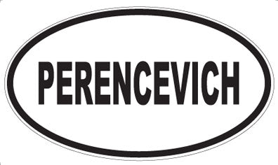 PERENCEVICH - Oval Sticker