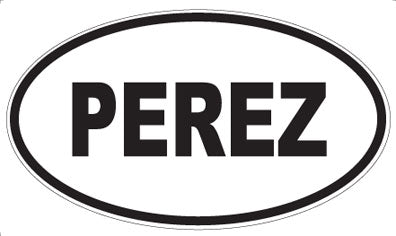 PEREZ - Oval Sticker