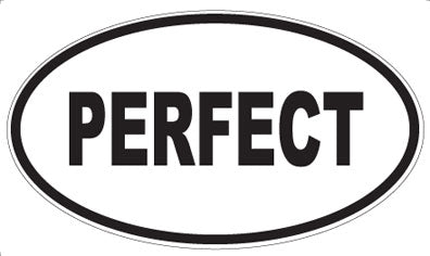 PERFECT - Oval Sticker