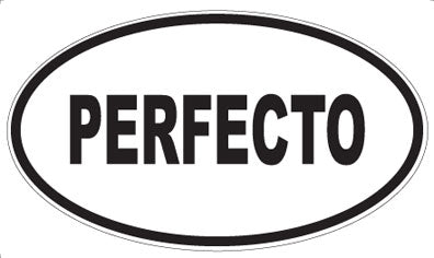 PERFECTO - Oval Sticker