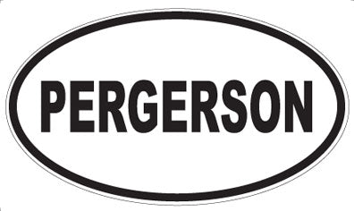PERGERSON - Oval Magnet