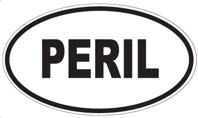 PERIL - Oval Sticker