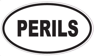 PERILS - Oval Sticker