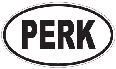 PERK - Oval Sticker