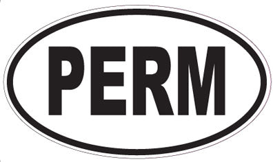PERM - Oval Sticker