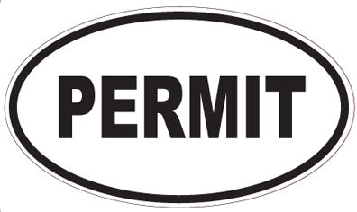 PERMIT - Oval Sticker