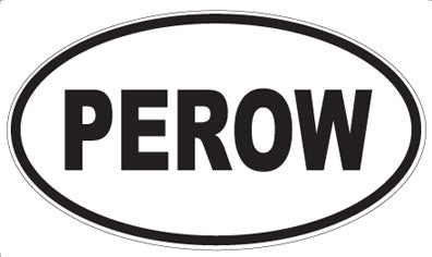 PEROW - Oval Sticker