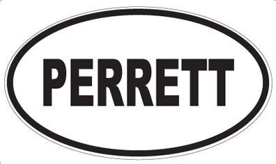 PERRETT - Oval Sticker