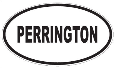 PERRINGTON - Oval Sticker
