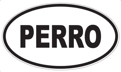 PERRO - Oval Sticker