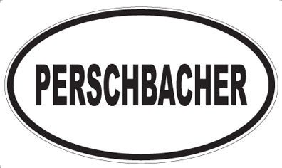 PERSCHBACHER - Oval Sticker