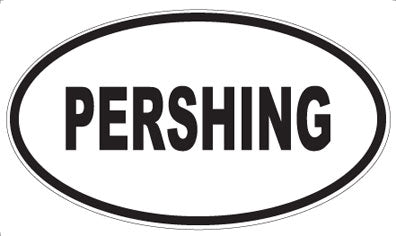PERSHING - Oval Sticker